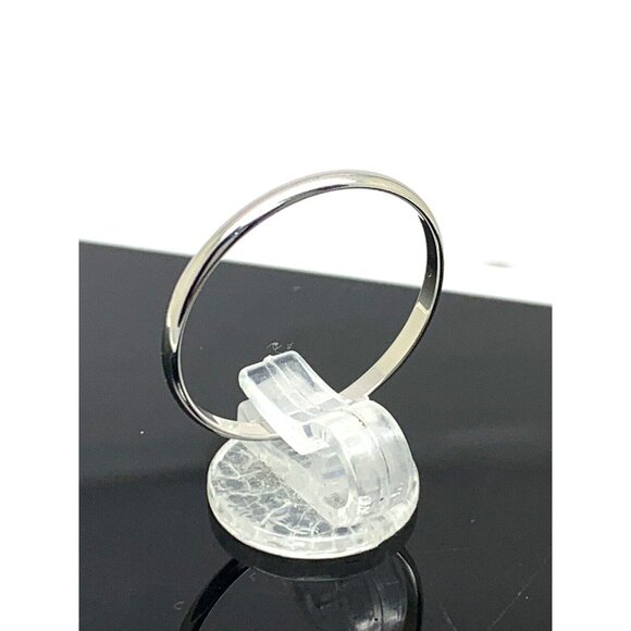 Men's Wedding Band Sterling Silver .925 Thin Plain 1.95mm Wide Ring Size 10 - Picture 3 of 14